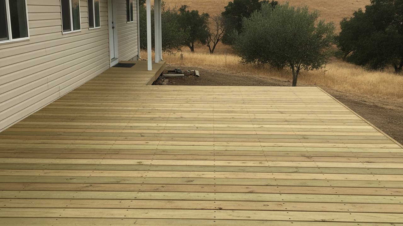 Elite Deck Solutions crew working on a home